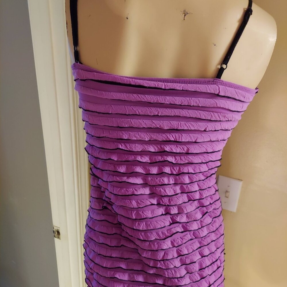 Party Dress - Flowers by Zoe Tiered Dress Lavender and Black - Size Girls L - Picture 3 of 5